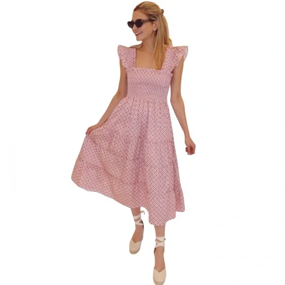 Hill House Ellie Nap Dress - Rose Circular Lattice. L. NWT. - Picture 2 of 6